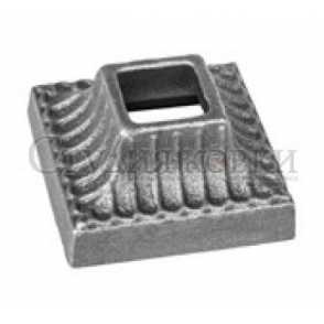 Стальное основание балясины, подпятник арт. SK72.50.17 разм. отв.17 кв.50