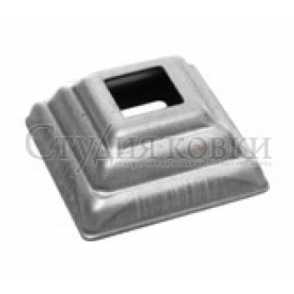 Стальное основание балясины, подпятник арт. SK74.44.16 разм. отв.16 кв.44 (1мм)