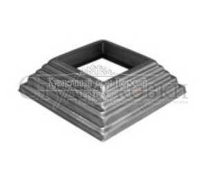 Стальное основание балясины, подпятник арт. SK74.80.25 разм. отв.25 кв.80 (1мм)