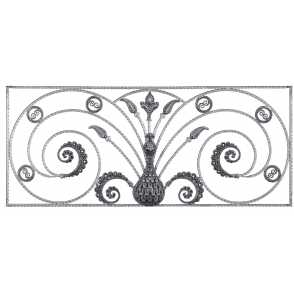 Кованая декоративная панель арт. 903 разм. 182,5x64