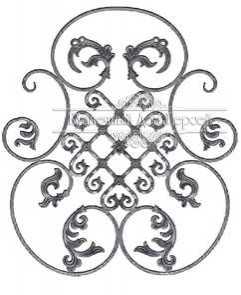 Кованая розетка арт. 909 разм. 80x90