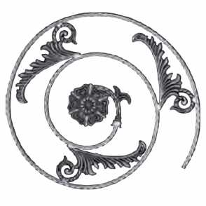 Кованая розетка арт. 927 разм. 52x58