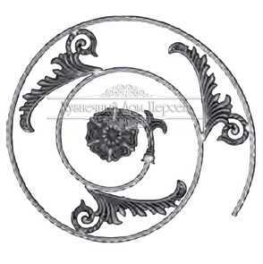 Кованая розетка арт. 927 разм. 52x58