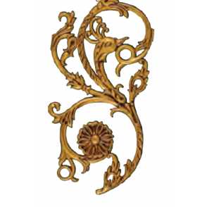 Кованый декоративный узор односторонний арт. 941 разм. 40x20