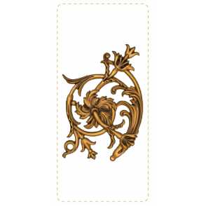 Кованый декоративный узор односторонний арт. 942 разм. 31,5x22