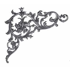 Кованый декоративный узор односторонний арт. 954 разм. 54x57