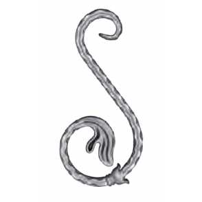 Кованый вензель, завиток арт. 957 разм. 12x26