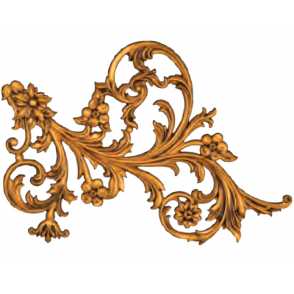 Кованый декоративный узор односторонний арт. 975 разм. 50x36,7