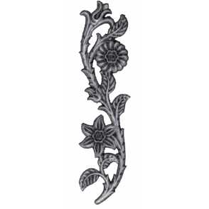 Кованый декоративный узор односторонний арт. 976 разм. 26x6