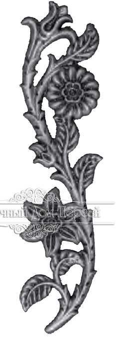 Кованый декоративный узор односторонний арт. 976 разм. 26x6