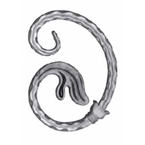 Кованый вензель, завиток арт. 982 разм. 12x16