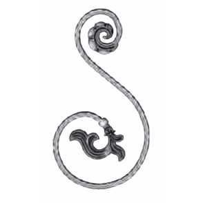 Кованый вензель, завиток арт. 987 разм. 24x42