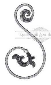 Кованый вензель, завиток арт. 987 разм. 24x42