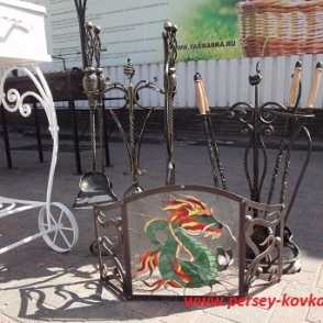Кованый каминный набор 12