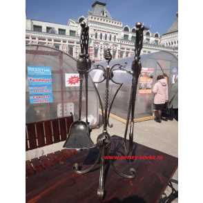 Кованый каминный набор 14