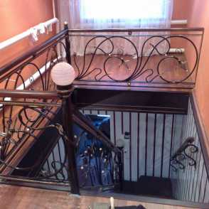 Кованое ограждение для лестницы 11