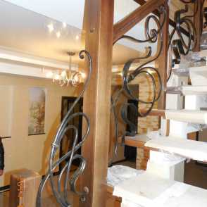 Кованые перила для лестниц 21