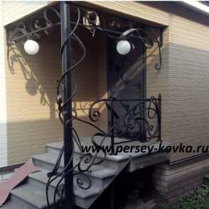 Кованые перила для лестниц на крыльцо 21