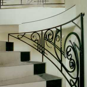 Кованые перила для лестниц 38