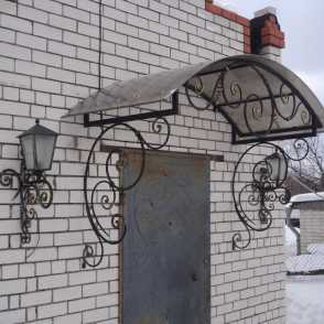 Кованый козырек 21