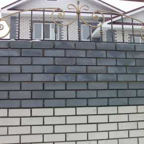 Кованый кирпичный забор 2