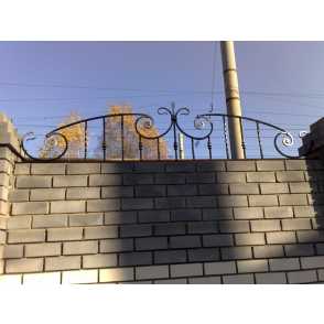 Кованый кирпичный забор 3