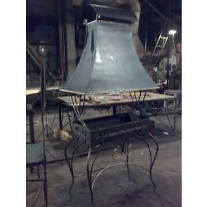 Кованый мангал с крышей 5