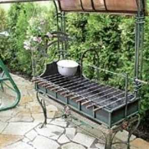 Кованый мангал с крышей 6