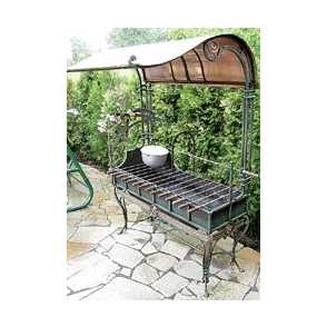 Кованый мангал с крышей 6