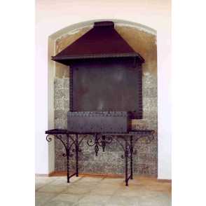 Кованый мангал с крышей 7