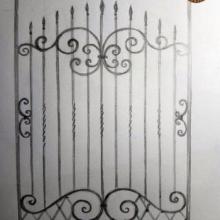 Эскиз кованой калитки Эскиз кованой калитки