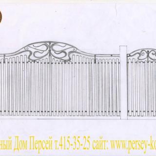 Эскиз кованой входной группы Эскиз кованой входной группы