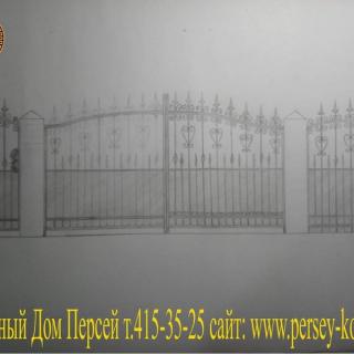 Эскиз кованой входной группы Эскиз кованой входной группы